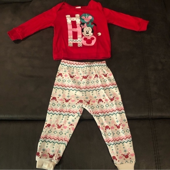 Disney Baby 2 Piece Minnie Holiday Outfit Size 12-18 Months - Picture 1 of 7